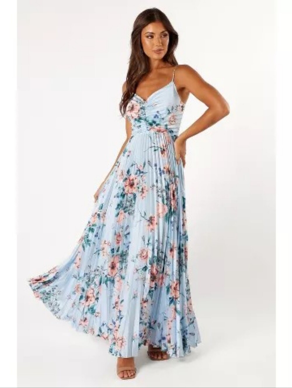 Petal And Pup Naira Pleated Floral Maxi Dress, Size 2, NWT